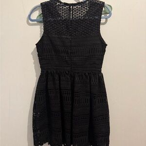 Chic Black Lace Mini Dress